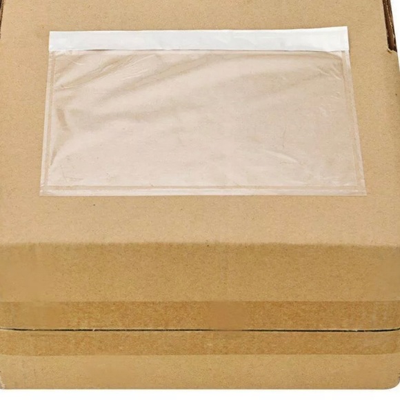 100 Clear Adhesive Sleeve Shipping Label Pouch - Picture 3 of 5